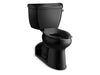 KOHLER 3578-RA-7 Barrington Comfort Height Two-Piece Elongated Chair Height Toilet With Concealed Trapway in Black