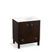 KOHLER K-99503-LG-1WB Jacquard 30" bathroom vanity cabinet with furniture legs, 2 doors and 1 drawer