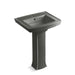 KOHLER 2359-1 Archer Pedestal bathroom sink with single faucet hole