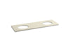 KOHLER 5434-S34 Solid/Expressions 73" Vanity Top With Double Verticyl(R) Oval Cutout in Almond Expressions