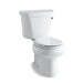 KOHLER 3997-UR-0 Wellworth Two-Piece Round-Front 1.28 Gpf Toilet With Right-Hand Trip Lever And Insulated Tank in White