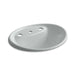 KOHLER K-2839-8 Tides Drop-in bathroom sink with 8" widespread faucet holes