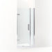 KOHLER 27588-10L-SHP Composed 33-5/8"–34-3/8" W X 71-1/2" H Frameless Pivot Shower Door With 3/8" Crystal Clear Glass And Back-To-Back Vertical Door Pulls in Bright Polished Silver