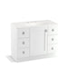 KOHLER K-99562-TK-1WA Poplin 42" bathroom vanity cabinet with toe kick, 1 door and 6 drawers