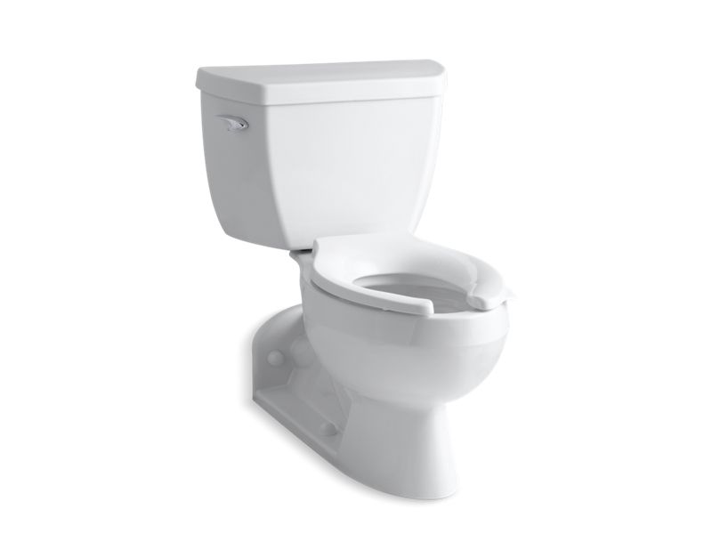 KOHLER 3554-0 Barrington Two-Piece Elongated 1.6 Gpf Toilet With Pressure Lite(R) Flushing Technology And Left-Hand Trip Lever in White