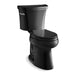 KOHLER 5298-7 Highline Comfort Height Two-Piece Elongated 1.0 Gpf Chair Height Toilet in Black