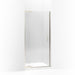 KOHLER 702011-L-BN Purist Pivot Shower Door, 72" H X 33 - 36" W, With 1/4" Thick Crystal Clear Glass in Vibrant Brushed Nickel