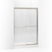 KOHLER 702208-G54-MX Fluence Sliding Shower Door, 70-5/16" H X 44-5/8 - 47-5/8" W, With 1/4" Thick Falling Lines Glass in Matte Nickel