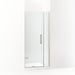 KOHLER 27588-10L-BNK Composed 33-5/8"–34-3/8" W X 71-1/2" H Frameless Pivot Shower Door With 3/8" Crystal Clear Glass And Back-To-Back Vertical Door Pulls in Anodized Brushed Nickel