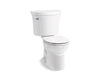 KOHLER 25097-SST-0 Kingston Two-Piece Round-Front 1.28 Gpf Toilet With Tank Cover Locks And Antimicrobial Finish in White