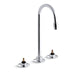 KOHLER 7304-K-CP Triton Widespread Commercial Bathroom Sink Faucet With Flexible Connections And Gooseneck Spout, Requires Handles in Polished Chrome
