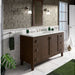 KOHLER K-99536-LG-1WB Poplin 60" bathroom vanity cabinet with legs, 2 doors and 6 drawers