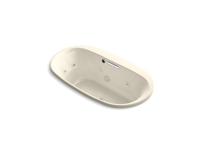 KOHLER K-5716-H2-47 Underscore Oval 66" x 36" drop-in whirlpool with heater without jet trim
