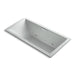 KOHLER K-1835-GCR-95 Underscore Rectangle 72" x 36" drop-in BubbleMassage(TM) Air Bath with chromatherapy and center drain