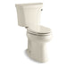 KOHLER 3889-UR-47 Highline Comfort Height Two-Piece Elongated 1.28 Gpf Chair Height Toilet With Right-Hand Trip Lever, Insulated Tank And 10" Rough-In in Almond