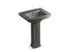 KOHLER 2359-8 Archer Pedestal bathroom sink with 8" widespread faucet holes