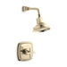 KOHLER TS16234-3-AF Margaux Rite-Temp Shower Valve Trim With Cross Handle And 2.5 Gpm Showerhead in Vibrant French Gold
