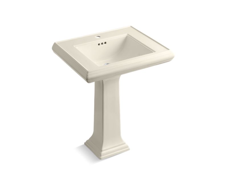 KOHLER 2258-1 Memoirs Classic 27" pedestal bathroom sink with single faucet hole