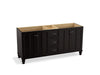 KOHLER K-99525-LG-1WU Damask 72" bathroom vanity cabinet with furniture legs, 4 doors and 3 drawers