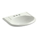 KOHLER K-2279-4-NY Devonshire Drop-in bathroom sink with 4" centerset faucet holes
