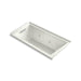 KOHLER K-1167-LH2-NY Underscore Rectangle 60" x 30" alcove whirlpool with integral flange and left-hand drain
