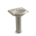KOHLER 2286-8 Devonshire 24" pedestal bathroom sink with 8" widespread faucet holes