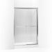 KOHLER 702219-L-SHP Fluence Sliding Shower Door, 76" H X 37 - 40" W, With 1/4" Thick Crystal Clear Glass in Bright Polished Silver