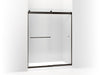 KOHLER K-706167-L Levity Sliding shower door, 74" H x 56-5/8 - 59-5/8" W, with 5/16" thick Crystal Clear glass