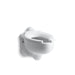 KOHLER K-4460-C Sifton Water-Guard Wall-mount 3.5 gpf flushometer valve elongated blow-out toilet bowl with rear inlet, requires seat