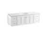 KOHLER K-99523-1WA Damask 60" wall-hung bathroom vanity cabinet with 2 doors and 4 drawers