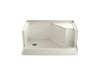 KOHLER K-9486 Memoirs 48" x 36" single threshold left-hand drain shower base with integral seat at right