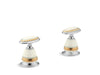 KOHLER K-264-WF Prairie Flowers Antique Ceramic handle insets for bath faucets