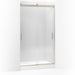 KOHLER K-706011-L Levity Sliding shower door, 82" H x 44-5/8 - 47-5/8" W, with 3/8" thick Crystal Clear glass