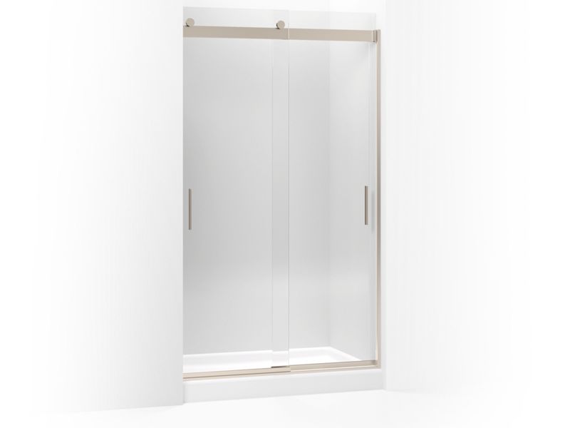 KOHLER K-706011-L Levity Sliding shower door, 82" H x 44-5/8 - 47-5/8" W, with 3/8" thick Crystal Clear glass