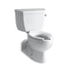 KOHLER 3554-RA Barrington Two-piece elongated 1.6 gpf toilet with Pressure Lite flushing technology and right-hand trip lever