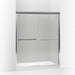 KOHLER 709064-L-SHP Gradient Sliding Shower Door, 70-1/16" H X 59-5/8" W, With 1/4" Thick Crystal Clear Glass in Bright Polished Silver