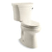 KOHLER 3949-RZ-47 Highline Comfort Height Two-Piece Elongated 1.28 Gpf Chair Height Toilet With Right-Hand Trip Lever, Tank Cover Locks, Insulated Tank And 14" Rough-In in Almond