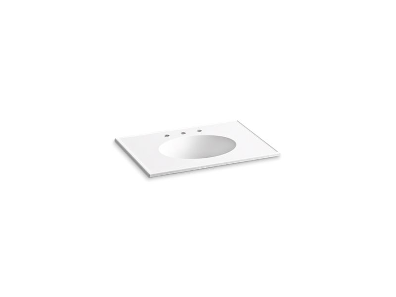KOHLER K-2796-8 Ceramic/Impressions 31" Vitreous china vanity top with integrated oval sink