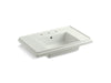 KOHLER K-2758-8-NY Tresham 30" pedestal bathroom sink basin with 8" widespread faucet holes