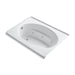 KOHLER K-1112-L-0 Windward 60" x 42" alcove whirlpool with integral flange and left-hand drain