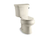 KOHLER 3947-RA-47 Wellworth Two-Piece Round-Front 1.28 Gpf Toilet With Right-Hand Trip Lever And 14" Rough-In in Almond