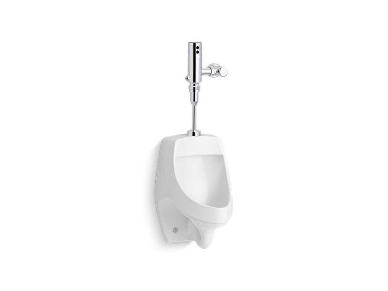 KOHLER K-PR5016-T2D Dexter High-efficiency urinal with Mach Tripoint touchless DC 0.5 gpf flushometer