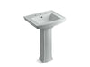 KOHLER 2359-8 Archer Pedestal bathroom sink with 8" widespread faucet holes