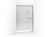 KOHLER 702209-L-ABV Fluence Sliding Shower Door, 70-5/16" H X 44-5/8 - 47-5/8" W, With 3/8" Thick Crystal Clear Glass in Anodized Brushed Bronze