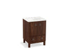 KOHLER K-99501-LG-1WE Jacquard 24" bathroom vanity cabinet with furniture legs, 2 doors and 1 drawer