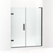 KOHLER 27616-10L-BL Composed 57-1/4"–58" W X 71-1/2" H Frameless Pivot Shower Door With 3/8" Crystal Clear Glass And Back-To-Back Vertical Door Pulls in Matte Black