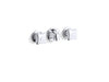 KOHLER 8040-2N-CP Triton 0.5 Gpm Shelf-Back Commercial Bathroom Sink Faucet With Pop-Up Drain And Standard Handles in Polished Chrome