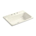 KOHLER K-5832-3 Bakersfield 31" x 22" x 8-5/8" top-mount single-bowl kitchen sink with 3 faucet holes