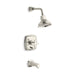 KOHLER T16233-3-SN Margaux Rite-Temp(R) Pressure-Balancing Bath And Shower Faucet Trim With Push-Button Diverter And Cross Handle, Valve Not Included in Vibrant Polished Nickel
