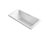 KOHLER K-1835-XH2G-0 Underscore Rectangle 72" x 36" drop-in whirlpool + BubbleMassage(TM) Air Bath with center drain